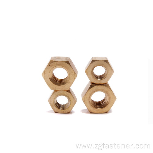 Brass nuts yellow brass hexagon nut